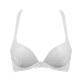 YBCG Padded Push Up Bras for Women Front Closure Backless Lace Lingerie Plunge Solid Underwear 30-44 Size A B C D DD E Cup