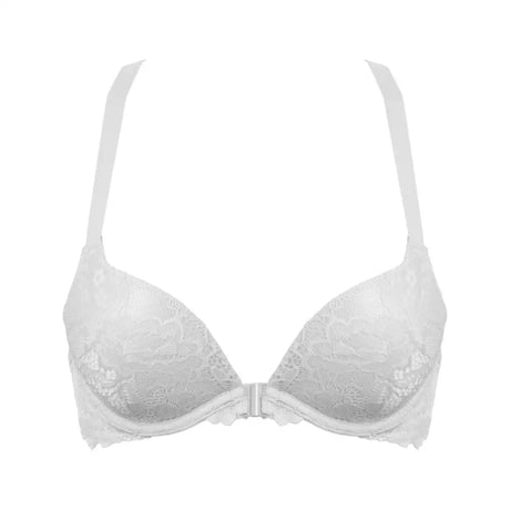 YBCG Padded Push Up Bras for Women Front Closure Backless Lace Lingerie Plunge Solid Underwear 30-44 Size A B C D DD E Cup
