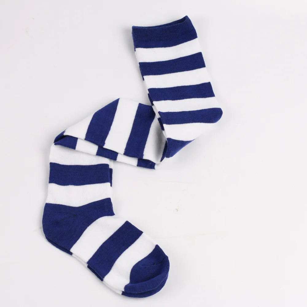 Thigh High Stockings Womens Striped Ladies Girls Black White Pink Long Over Above Knee Socks Femboy Cosplay Lolita Harajuku Y2k