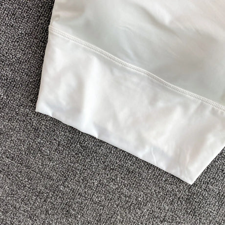Sexy solid color crop tops sports spaghetti strap tanke top women built in bra off shoulder sleeveless omighty camisole hot