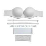 YBCG Strapless Multiway Bra Non-slip Plunge Women's Underwear Plus Size Adjusted-straps Brassiere Underwire Solid Bras For Women