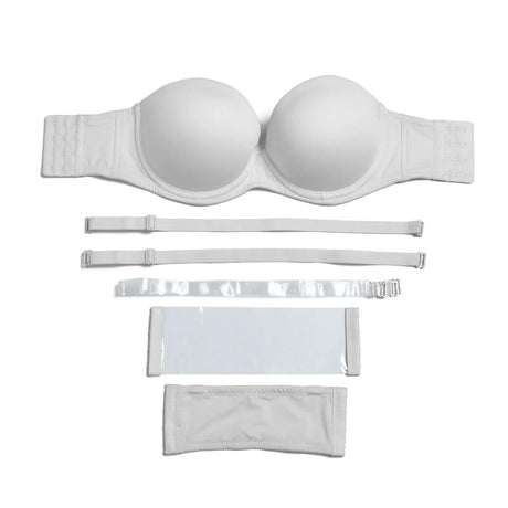 YBCG Strapless Multiway Bra Non-slip Plunge Women's Underwear Plus Size Adjusted-straps Brassiere Underwire Solid Bras For Women