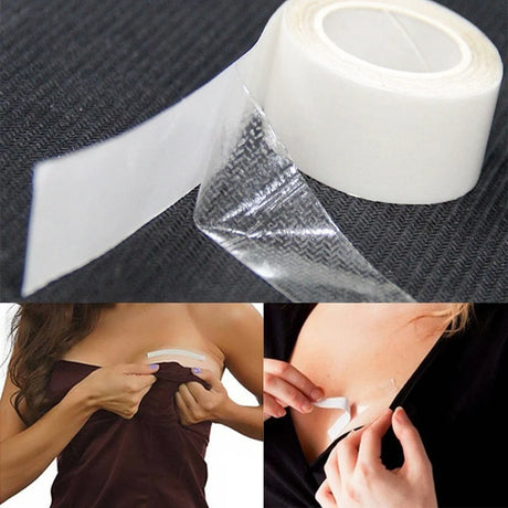 3/5/9M Waterproof Dress Cloth Tape Bras Double-sided Secret Body Adhesive Breast Bra Strip Safe Transparent Clear Lingerie Tape
