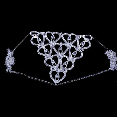 StoneFans Statement Heart Rhinestone Body Jewelry Sexy Lingerie Women Gift Charming Belly Chains for Waist Jewellery Gift 1028