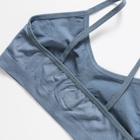 Women Soft Ribbed Bra Knit Wireless Bralette No Pad Camisole Non-Adjustable Thin Strap Lingerie Everyday Lounge Intimates M-L