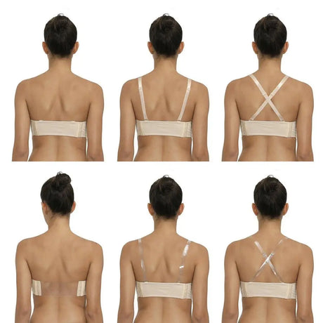 New Removable Half Cup Sexy Women Bra Lace Strapless Brassiere Lingerie Invisible Silicone Halter Push Up Multiway Bras