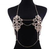 Bikini Crystal Chest Chain Suit Fashion Sexy Three-point T-ShapedPants Body Chain Girls Sexy Underwear Chain Bra Chain Underwear