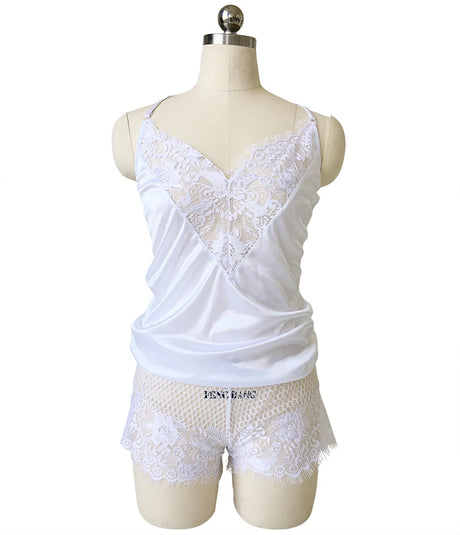Women Sexy Lingerie Sexy V-neck Eyelash Lace Halter Bodysuits Erotic Lingerie Women Exotic Clothing Mesh Erotic Lingerie