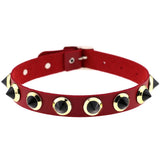 Punk Black Metal Tassel Red Choker Necklace Sexy Spiked Neck Strap Clavicle Collar Men Necklaces Hollween Women Y2K Jeweley Gift