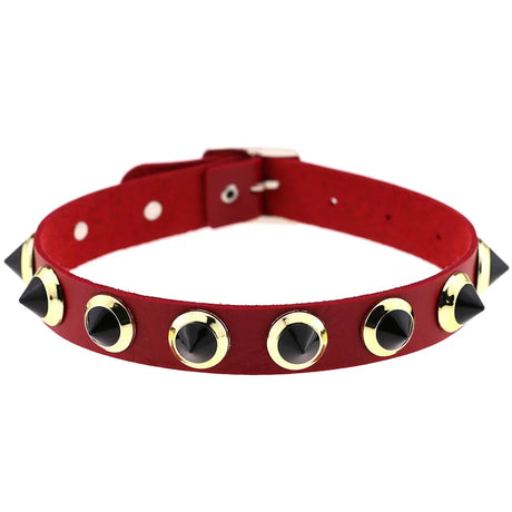 Punk Black Metal Tassel Red Choker Necklace Sexy Spiked Neck Strap Clavicle Collar Men Necklaces Hollween Women Y2K Jeweley Gift