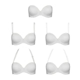 YBCG Strapless Multiway Bra Non-slip Plunge Women's Underwear Plus Size Adjusted-straps Brassiere Underwire Solid Bras For Women