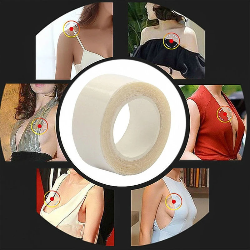 3/5/9M Waterproof Dress Cloth Tape Bras Double-sided Secret Body Adhesive Breast Bra Strip Safe Transparent Clear Lingerie Tape