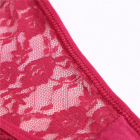 Women Lace Panties Thongs Girls M-XL Intimates Lingerie Female Low Rise G-String Transparent Underwear Hollow Out T-Back Bikini