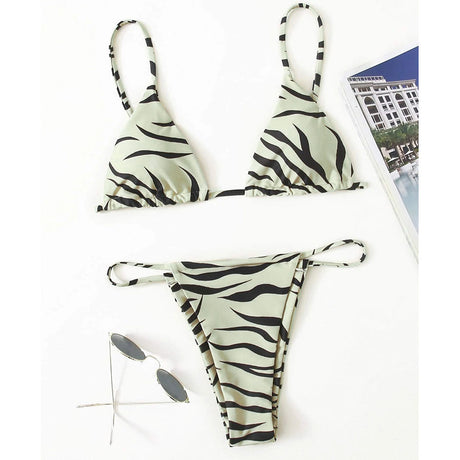Sexy Zebra Bikini 2026 Woman Swimsuit Female Swimwear Women`s Mini Thong Bikinis Set Summer Beachwear Swimming for Bathing Suit