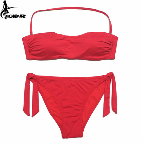 EONAR Bandeau Bikinis Women Swimsuit Push Up Brazilian Bikini Set Swimwear Female Bathing Suits Maillot De Bain Swimming