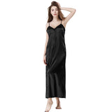 Lace Nightgowns V-neck Sleepdress White Ankle-high Nightwear Women Spaghetti Strap Nightdress Long Sleepwears For Female SLA501W