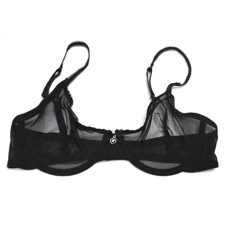 New Women Hollow bra see through sexy gauze mesh transparent ultra thin Bras B C D E F 75 80 85 90 95 100 US EU UK Dropshipping
