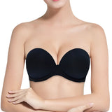Hot Sexy Women Wedding Multiway Bralette Add 2 Cup Supper Padded Push Up Bra Strapless Bra Underwear Size 32 34 36 38 40 A B C D