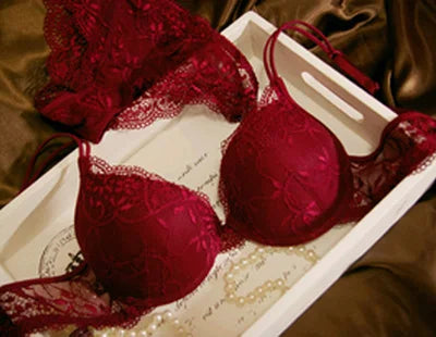 Drop shipping Hot Lace bra and panty set sexy women underwear set push up bra set
