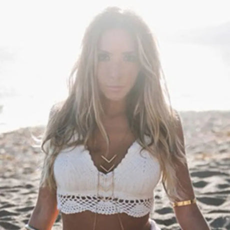 10 Color Hand Crochet Women Swimwear Sexy Crop Top Push up Bikini Set Beach Swimsuit Suit tassel Swim shorts