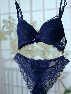 Drop shipping Hot Lace bra and panty set sexy women underwear set push up bra set