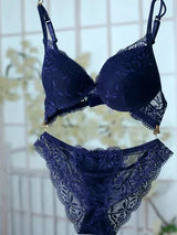 Drop shipping Hot Lace bra and panty set sexy women underwear set push up bra set