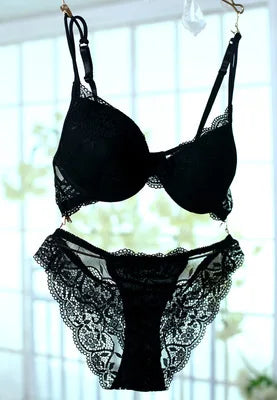 Drop shipping Hot Lace bra and panty set sexy women underwear set push up bra set