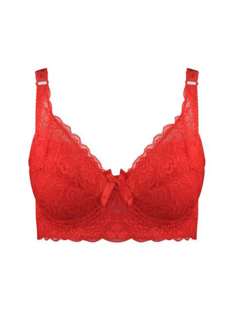 Hot Full cup thin underwear small bra plus size wireless adjustable lace Women's bra breast cover B C D cup Large size Lace Bras