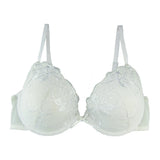 Ladies Lace Flower Embroidery Bra For Women Underwear Bras Everyday Underwire Brassiere Plunge Style Push Up Bra 32A-36D