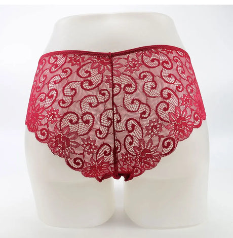 Women Full Lace Mesh Panty Transparent Floral Embroidery Sexy Briefs Ladies Summer Low Rise Breathable Seamless Underwear New