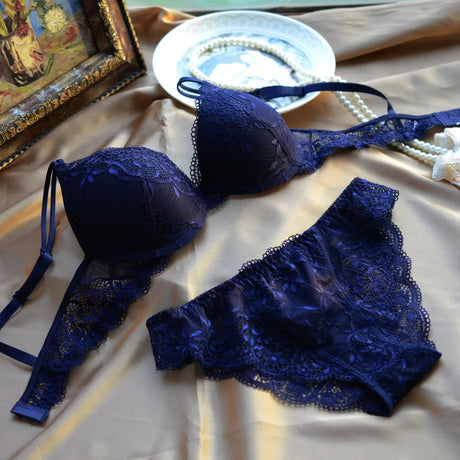 Drop shipping Hot Lace bra and panty set sexy women underwear set push up bra set