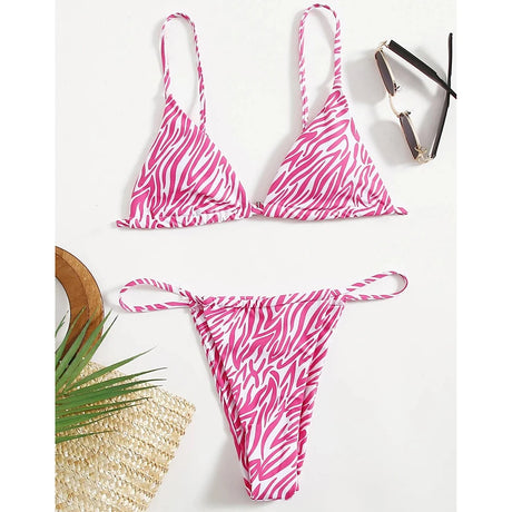 Sexy Zebra Bikini 2026 Woman Swimsuit Female Swimwear Women`s Mini Thong Bikinis Set Summer Beachwear Swimming for Bathing Suit