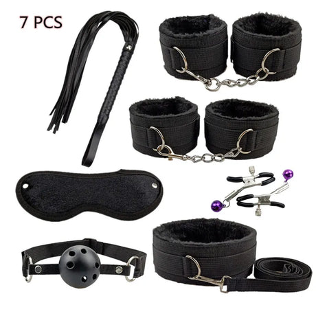 Adults Products Leather Sex Toy Kit Handcuffs Bondage Set Sex Games Bdsm Adult Toys Exotic Accessories Sex Toys for Couples
