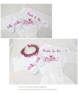 Customized Logo Wedding Date Name Bathrobe Faux Silk Bridal Robe Bride Bridesmaid Wedding Robes Woman Bachelorette Preparewear