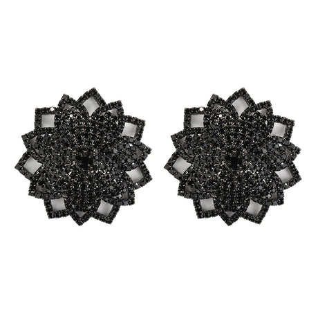 1 Pair Black Rhinestone Nipple Cover Sexy New Women Nipple Pasties Breast Protector Reusable Wear Self Adhesive Nipple Stickers