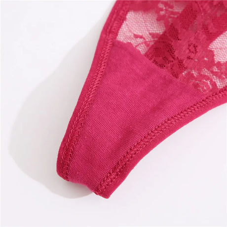 New G String Lace Panties Sexy Thong For Women Panties Low Waist Solid Female Underpants Perspective Underwear Intimates M-XL