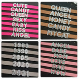 DIY Personalized Rhinestone Letter Custom Name Necklace Black Velvet Leather Choker Collar Neck Jewelry Friends Family Gifts