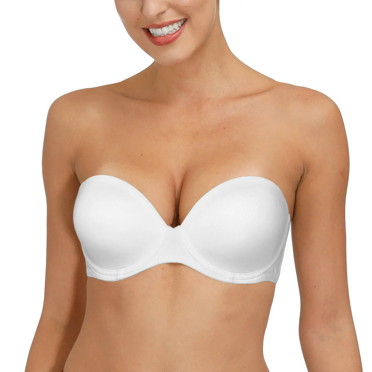 YBCG Strapless Multiway Bra Non-slip Plunge Women's Underwear Plus Size Adjusted-straps Brassiere Underwire Solid Bras For Women
