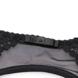 Varsbaby 4pcs/set Women's Underwear Set Lace Sexy Lingerie Set Wireless Deep V Bra Sexy Bra G-string Garter And Stockings Set