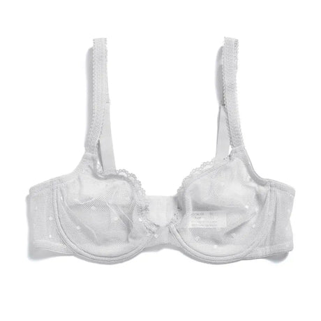 YBCG Black Women Bra Half Cup Lace Lingerie Unlined Underwire Bralette Hollow Mesh Transparent Bra for Women Plus Size Underwear