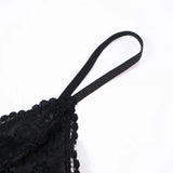 Varsbaby 4pcs/set Women's Underwear Set Lace Sexy Lingerie Set Wireless Deep V Bra Sexy Bra G-string Garter And Stockings Set