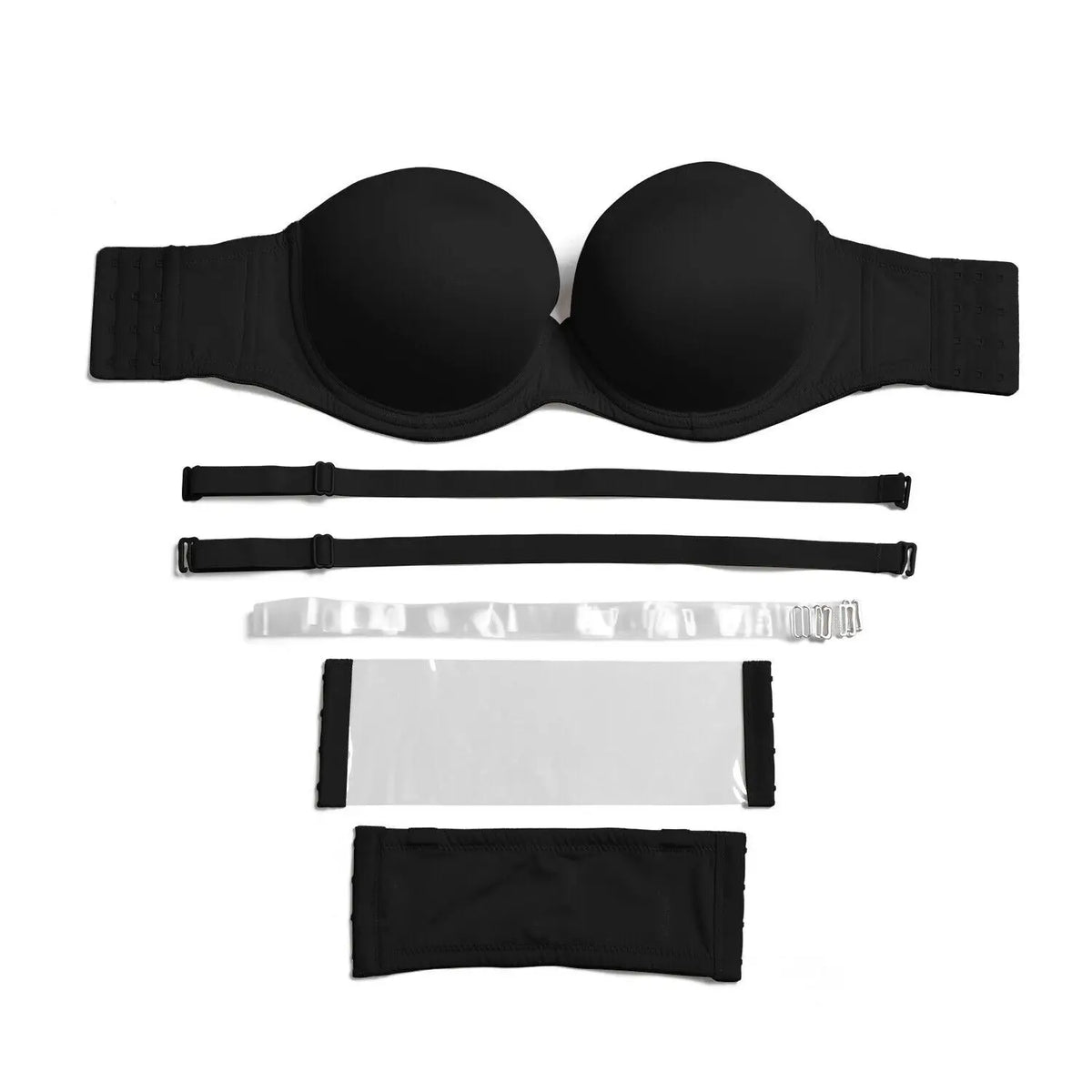 YBCG Strapless Multiway Bra Non-slip Plunge Women's Underwear Plus Size Adjusted-straps Brassiere Underwire Solid Bras For Women