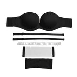 YBCG Strapless Multiway Bra Non-slip Plunge Women's Underwear Plus Size Adjusted-straps Brassiere Underwire Solid Bras For Women