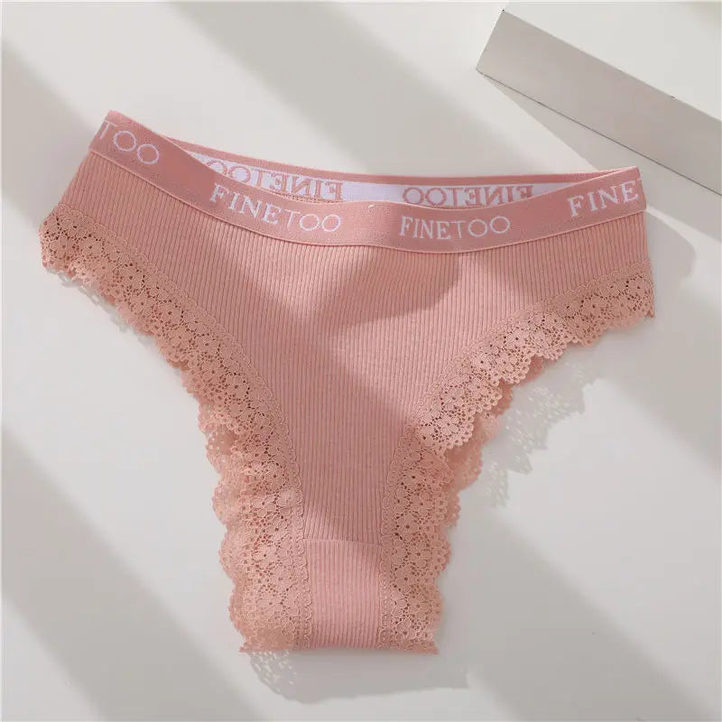Seamless Women Panties Cotton Lace Underwear Sexy Low Rise Elastic Waist Brazilian Panties T-Back Soft Intimates Lingerie M-2XL