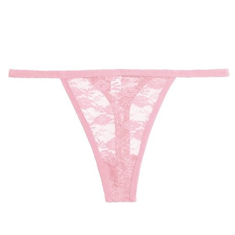 Women Lace Panties Thongs Girls M-XL Intimates Lingerie Female Low Rise G-String Transparent Underwear Hollow Out T-Back Bikini