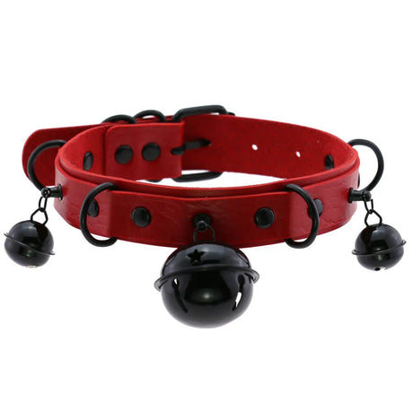 Punk Black Metal Tassel Red Choker Necklace Sexy Spiked Neck Strap Clavicle Collar Men Necklaces Hollween Women Y2K Jeweley Gift