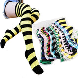 Thigh High Stockings Womens Striped Ladies Girls Black White Pink Long Over Above Knee Socks Femboy Cosplay Lolita Harajuku Y2k