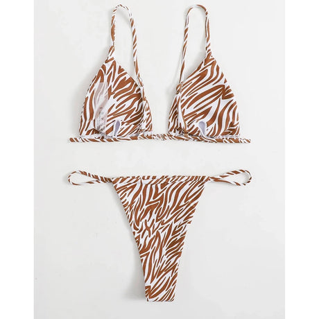 Sexy Zebra Bikini 2026 Woman Swimsuit Female Swimwear Women`s Mini Thong Bikinis Set Summer Beachwear Swimming for Bathing Suit