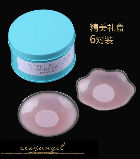 6pairs Silicone Nipple Cover Reusable Women Breast Petals Lift Invisible Bra Pasties Adhesive Bra Pads Sticker Cubre Pezon