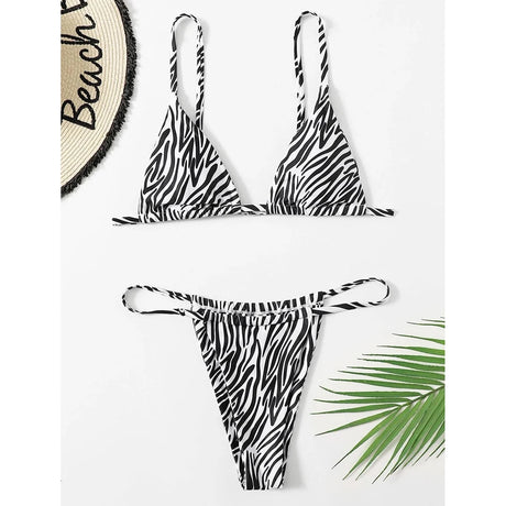 Sexy Zebra Bikini 2026 Woman Swimsuit Female Swimwear Women`s Mini Thong Bikinis Set Summer Beachwear Swimming for Bathing Suit